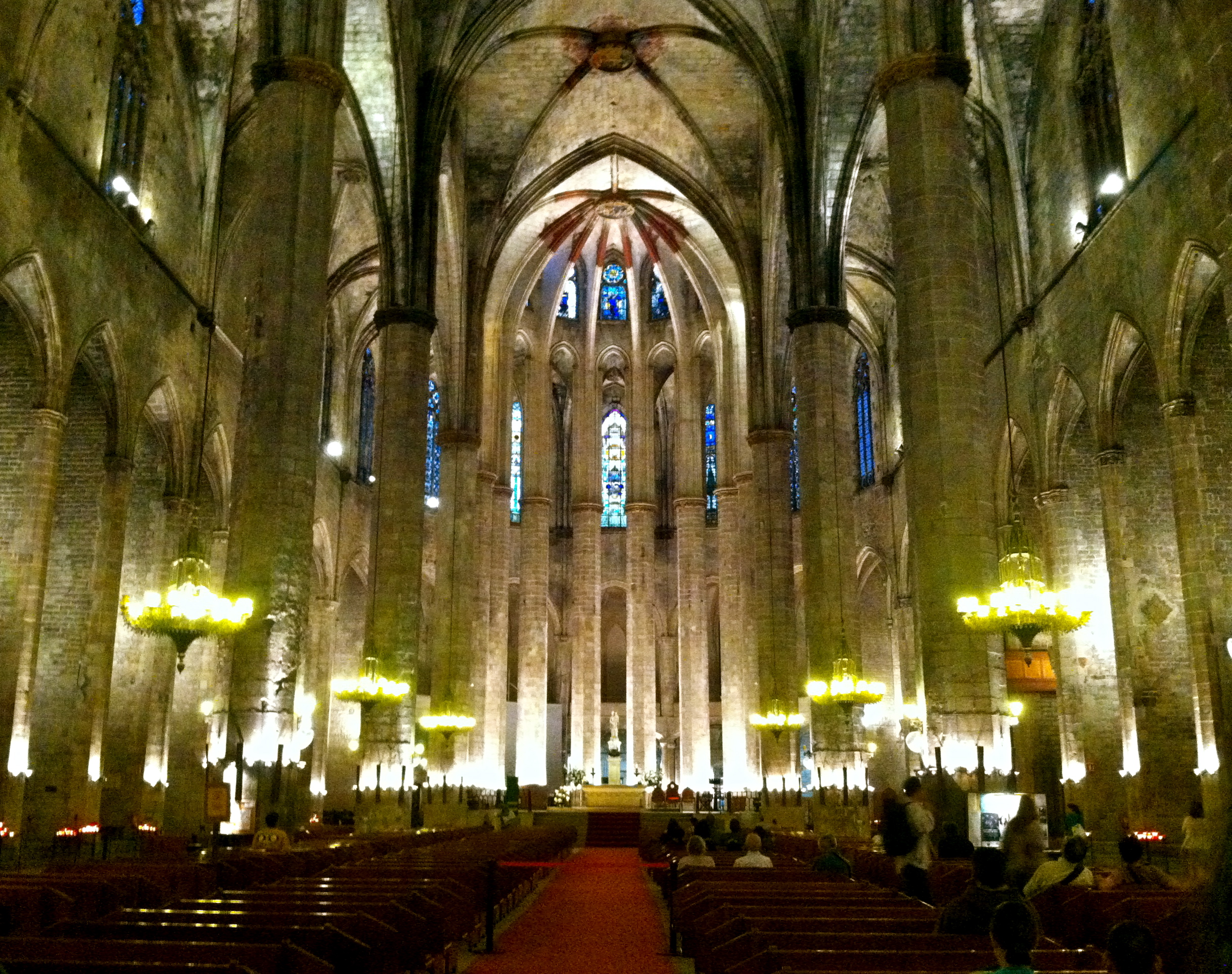 One of the many beautiful cathedrals in Barcelona, Spain